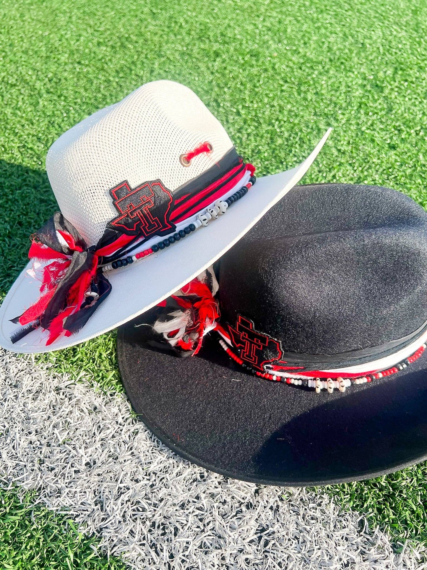 Red Raider Hat: Fedora Straw WHITE