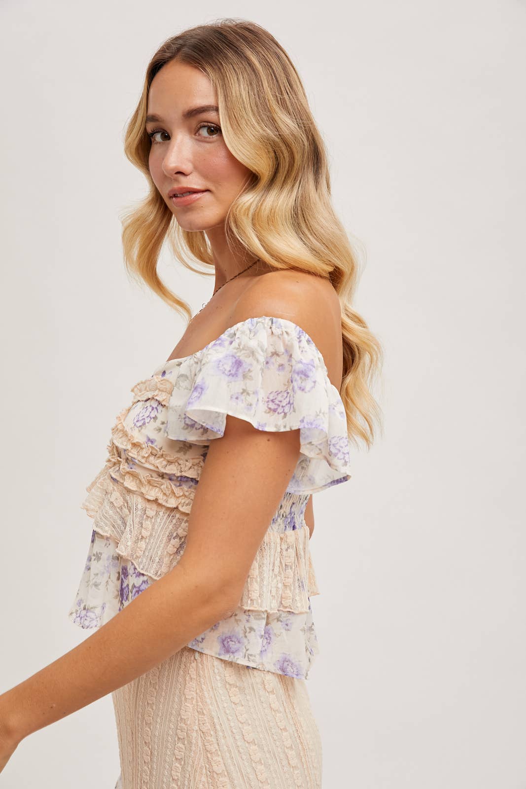 Violet Lace Top