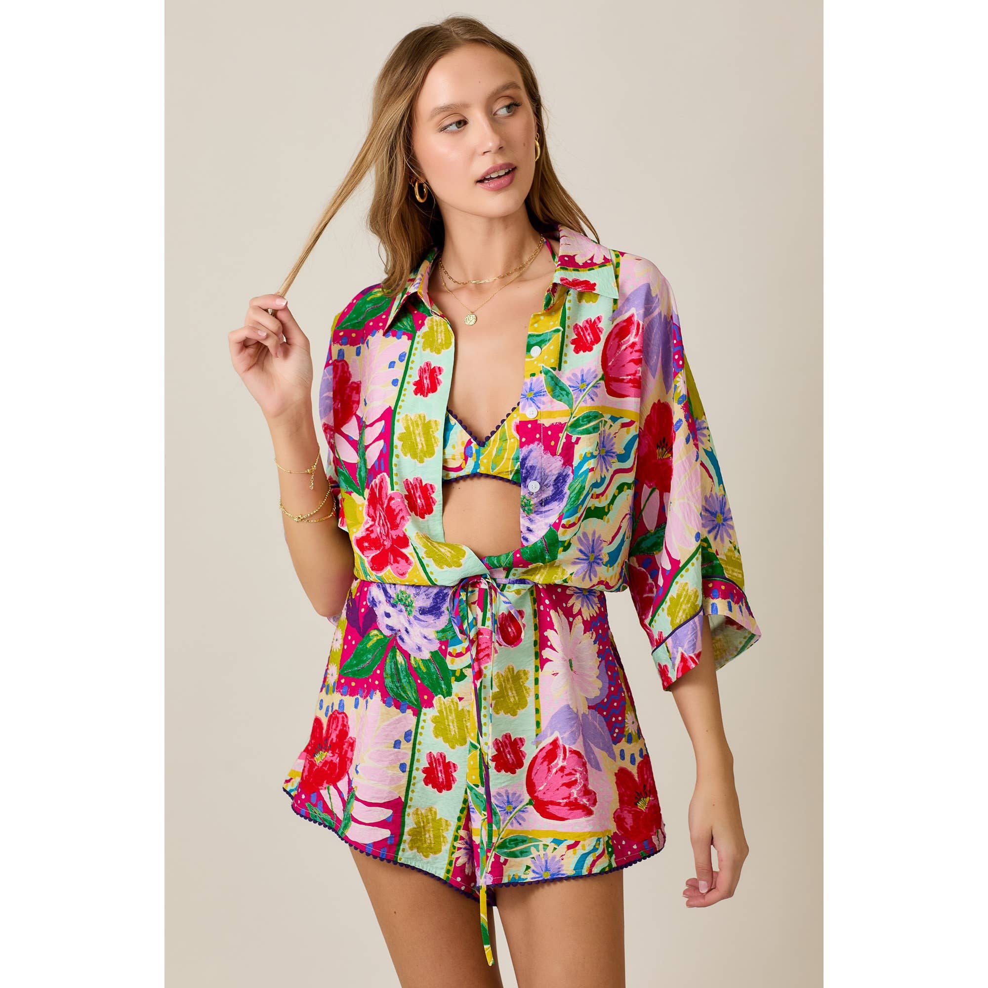 Romper Floral Set