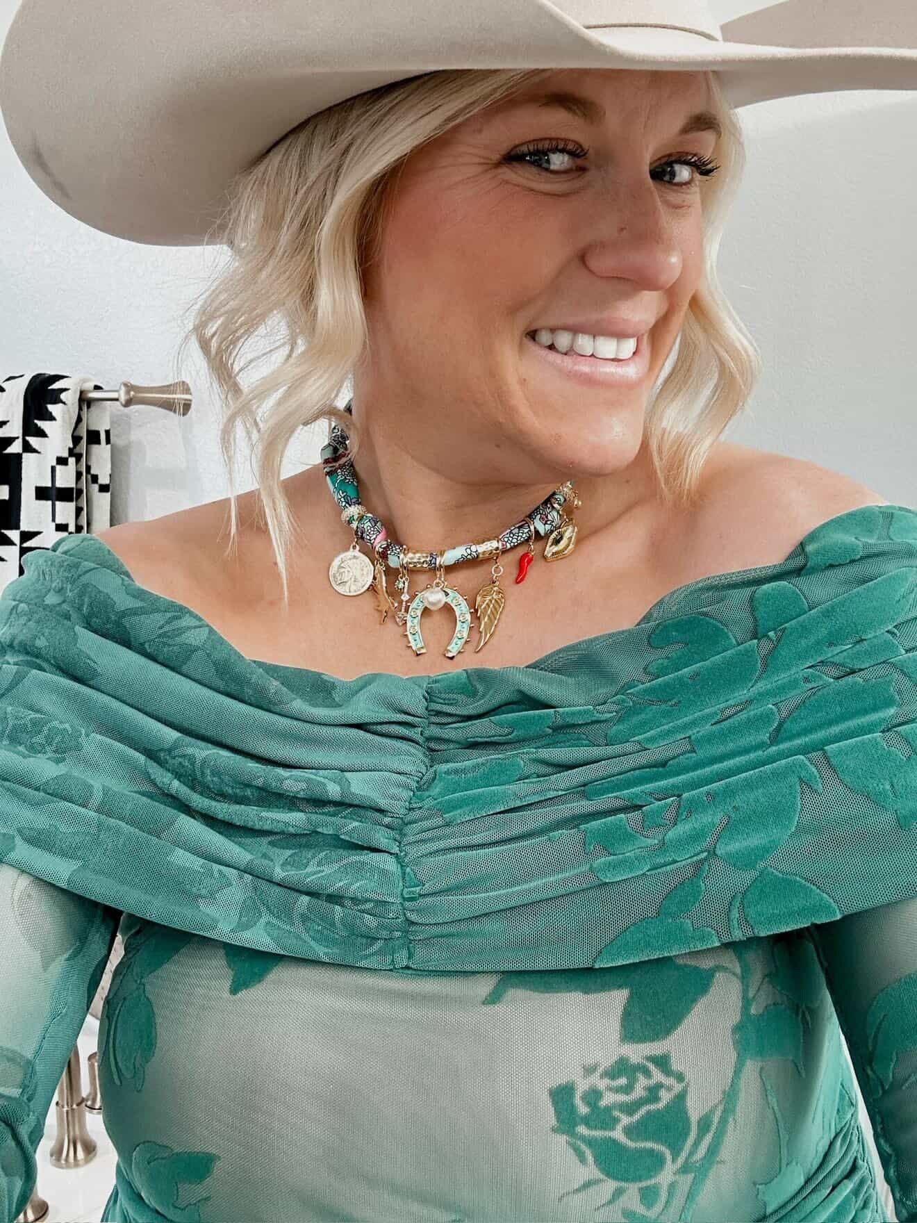 Western Turquoise Charm Necklace