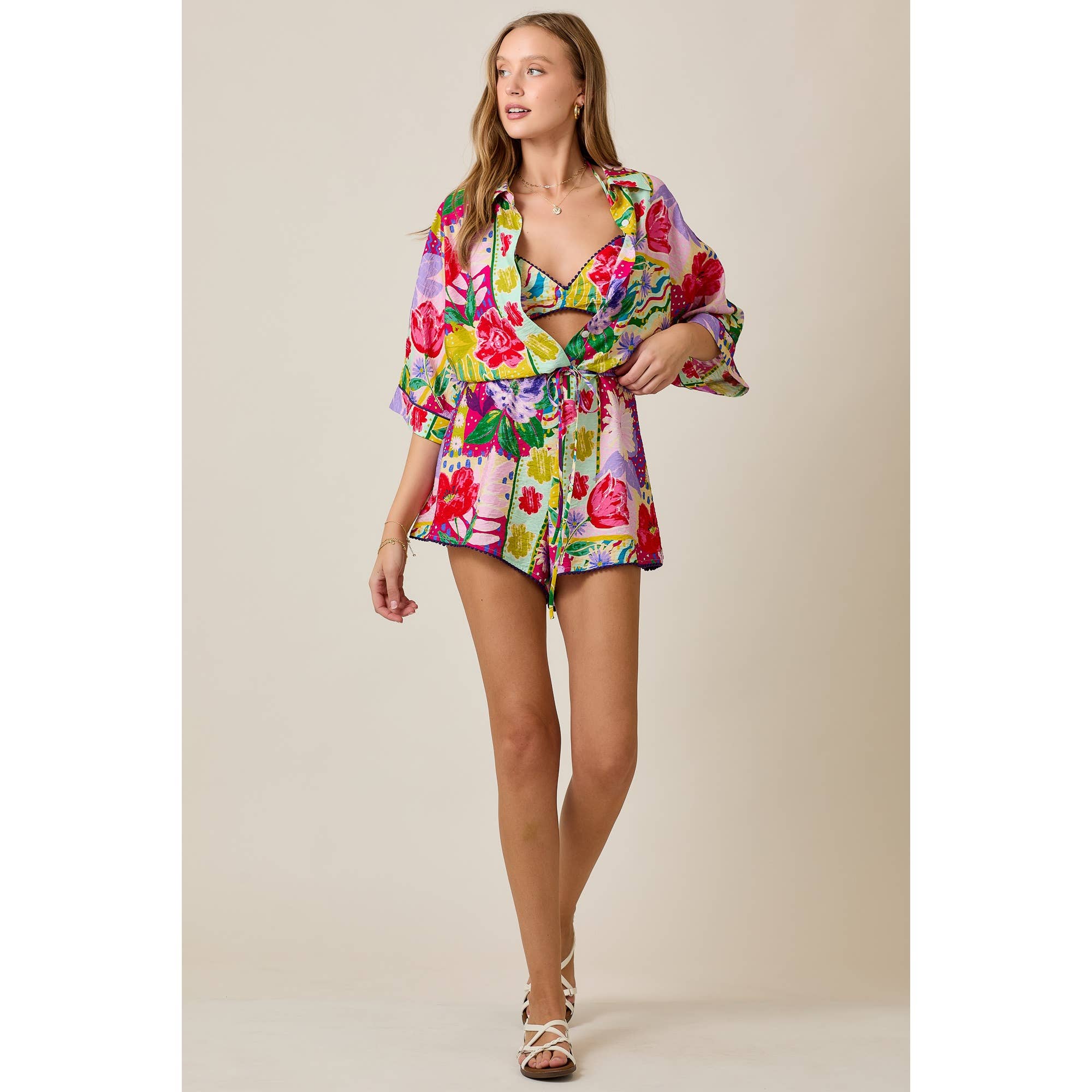 Romper Floral Set
