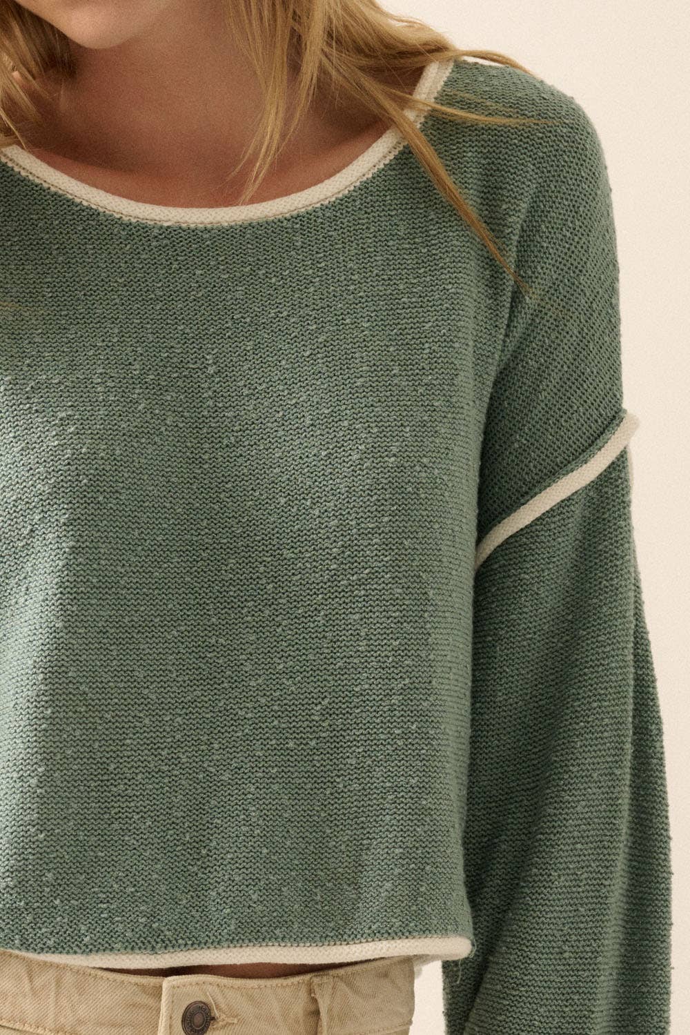 Loose Knit Boat Neck Sweater