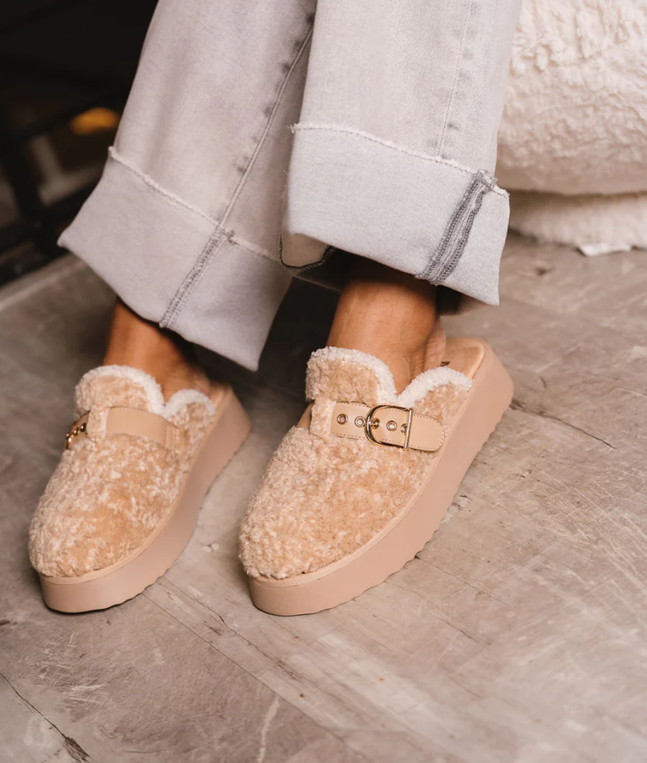 Sugary Shearling Mules