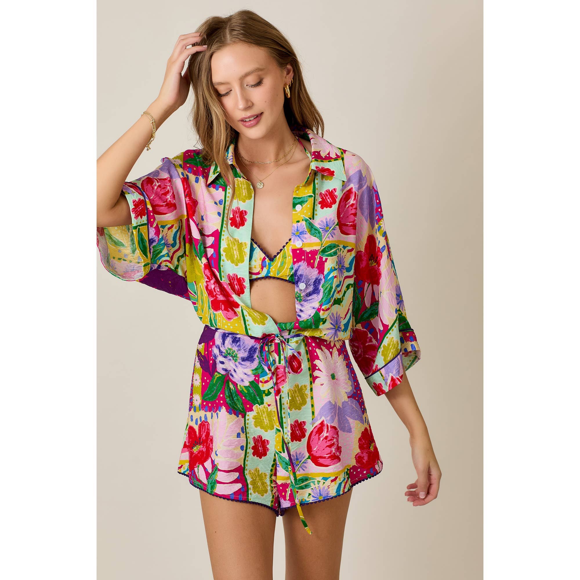 Romper Floral Set