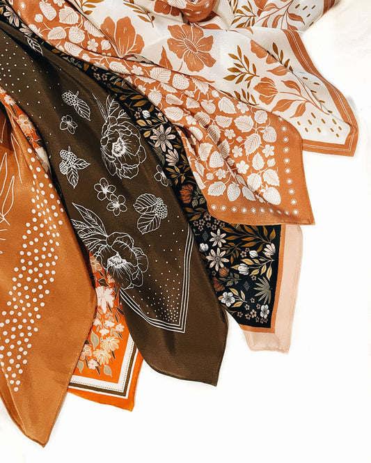 Crepe Silk Bandana (6 Pattern Options)