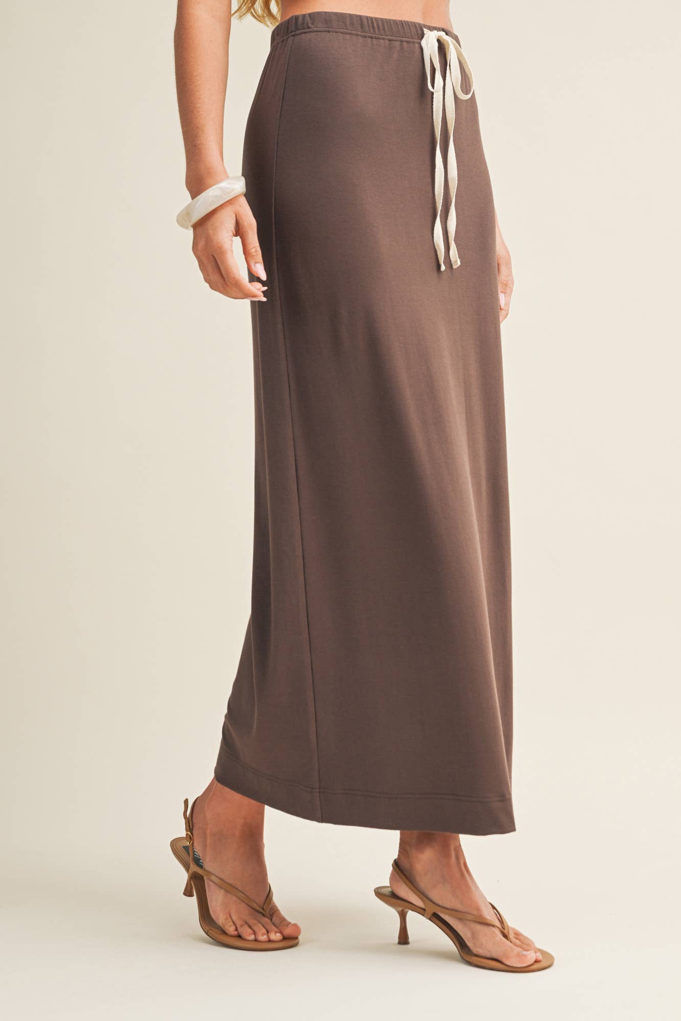 KNIT JERSEY TWO-PIECE SET ICED COFFEE