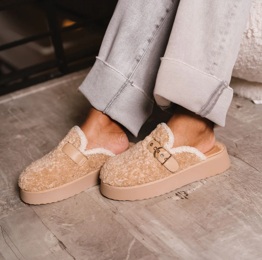Sugary Shearling Mules