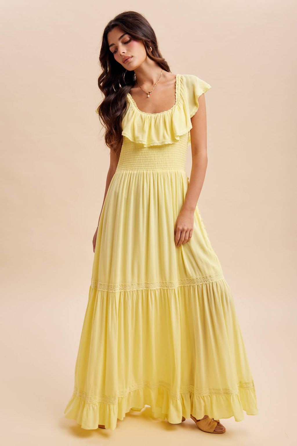 LEMON WATER MAXI DRESS