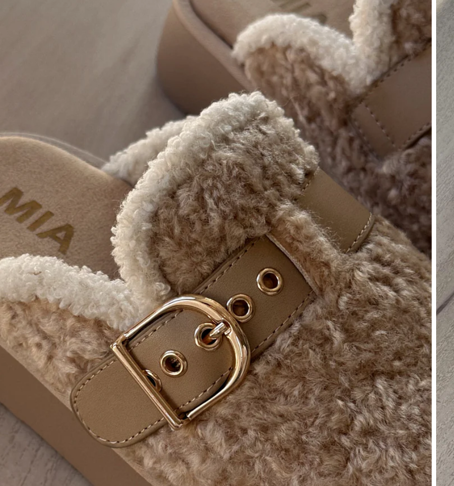 Sugary Shearling Mules