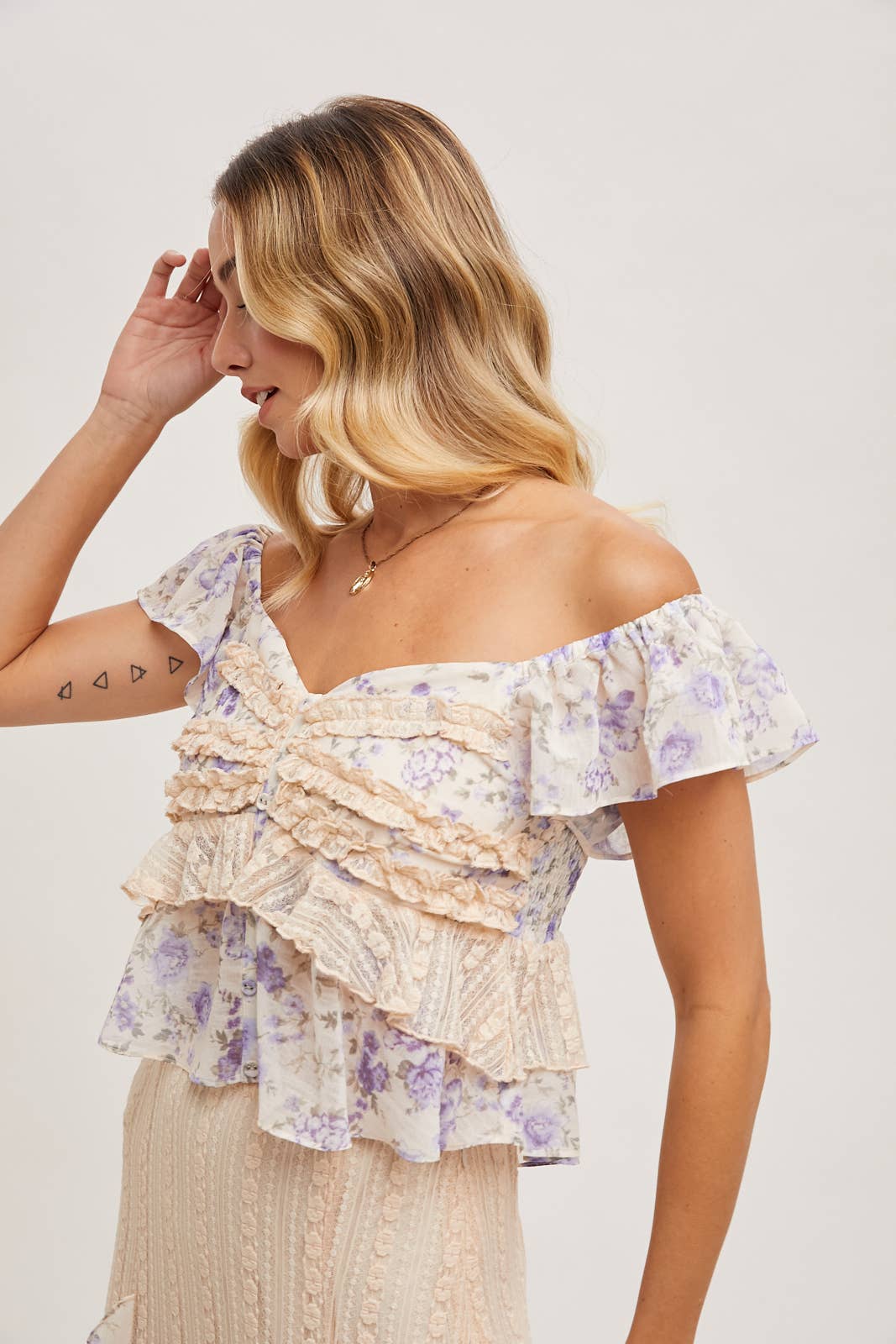 Violet Lace Top