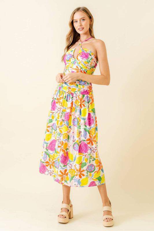 Feeling Zesty Halter Dress