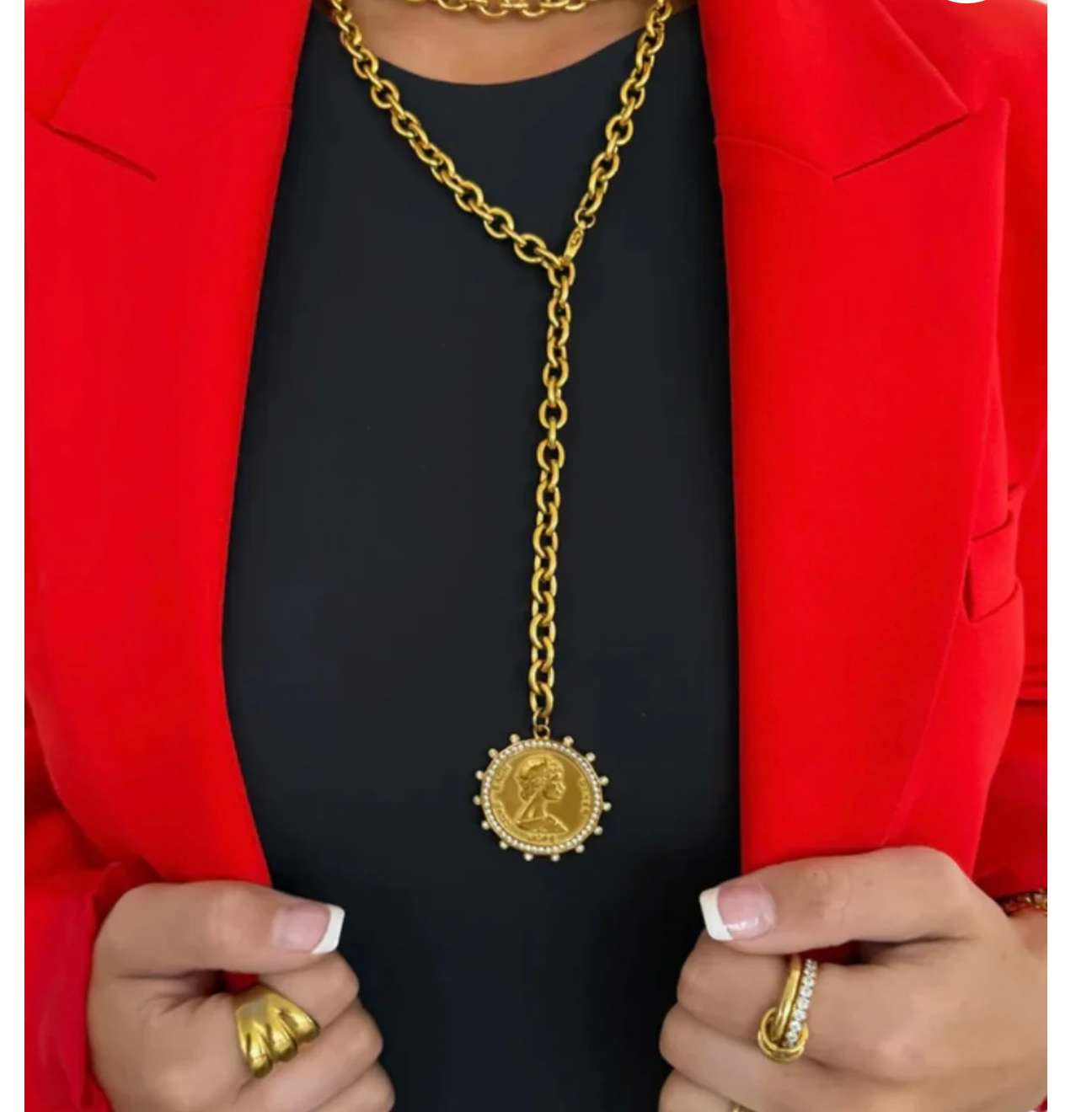 Tarnish Free XL Coin Necklace