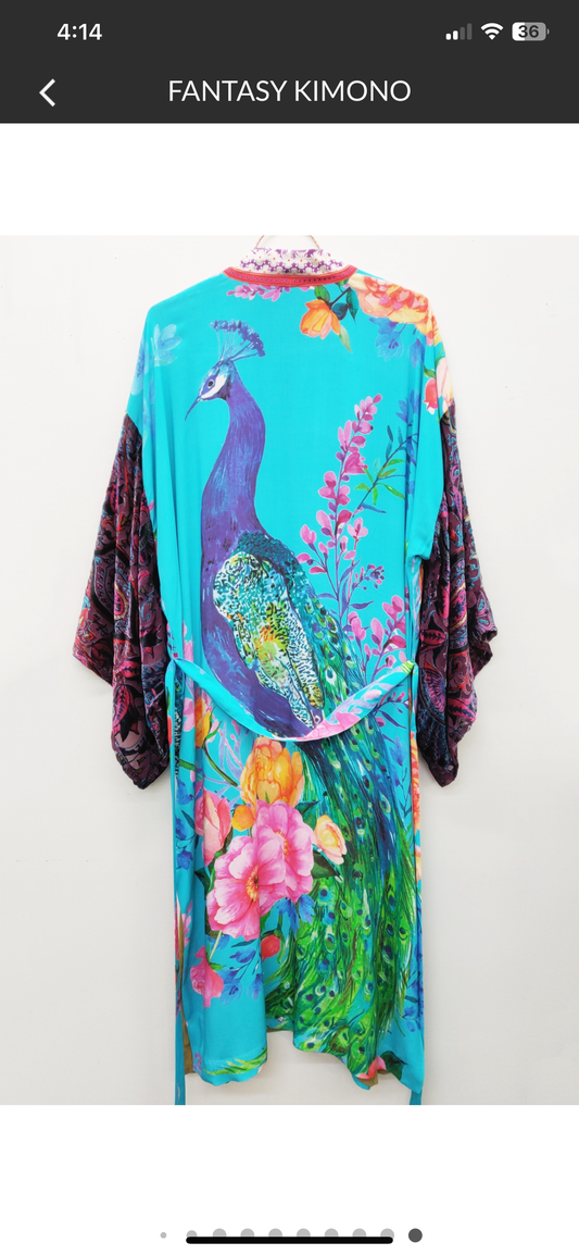 Peacock Fantasy Kimono