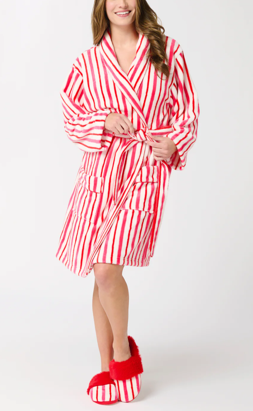 Candy Cane Striped Robe