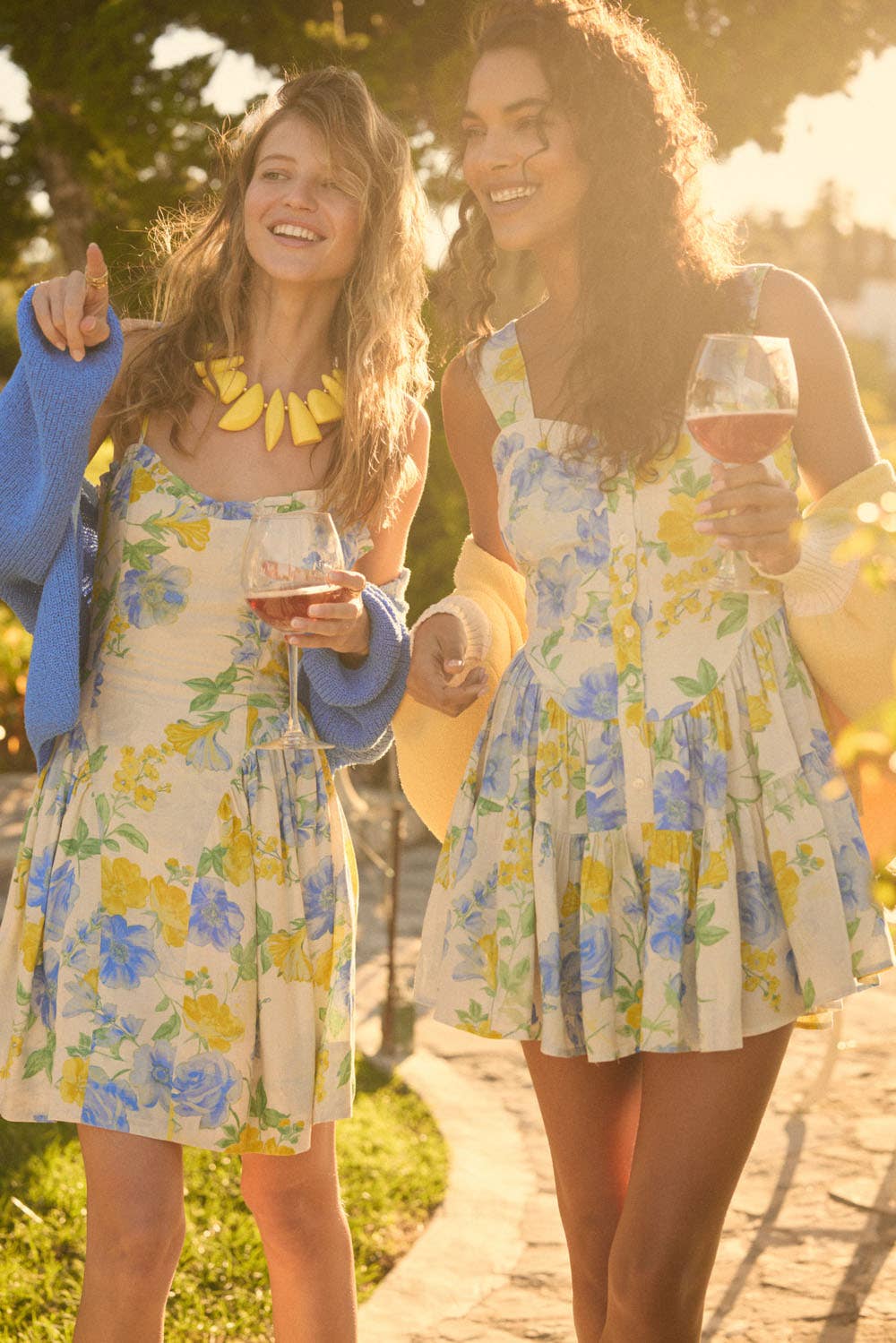 Floral-Print Fit-and-Flare Tiered Ruffle Romper