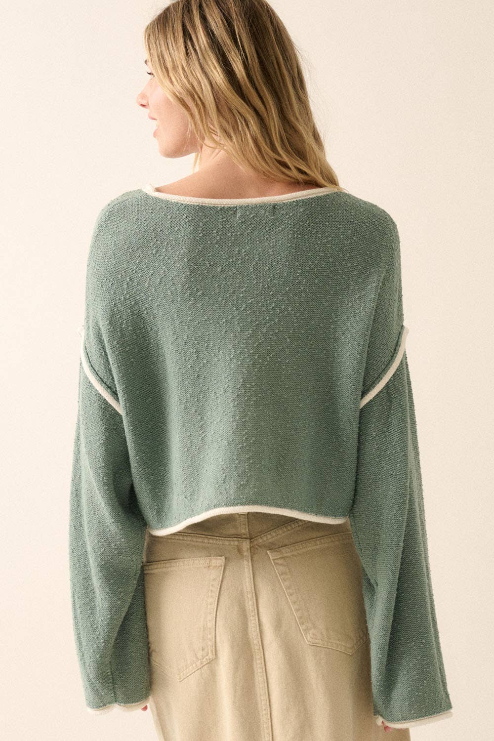 Loose Knit Boat Neck Sweater