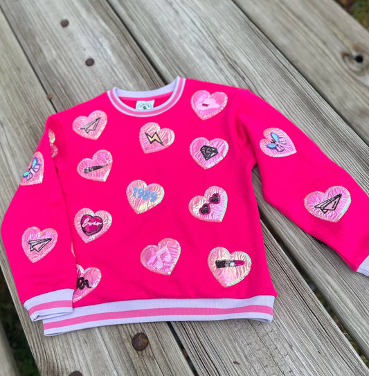 Girls Swiftie Valentine's Themed Sweatshirt