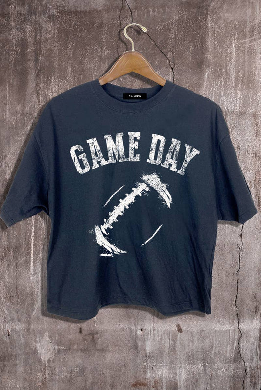 Game Day Football Graphic Crop Tee