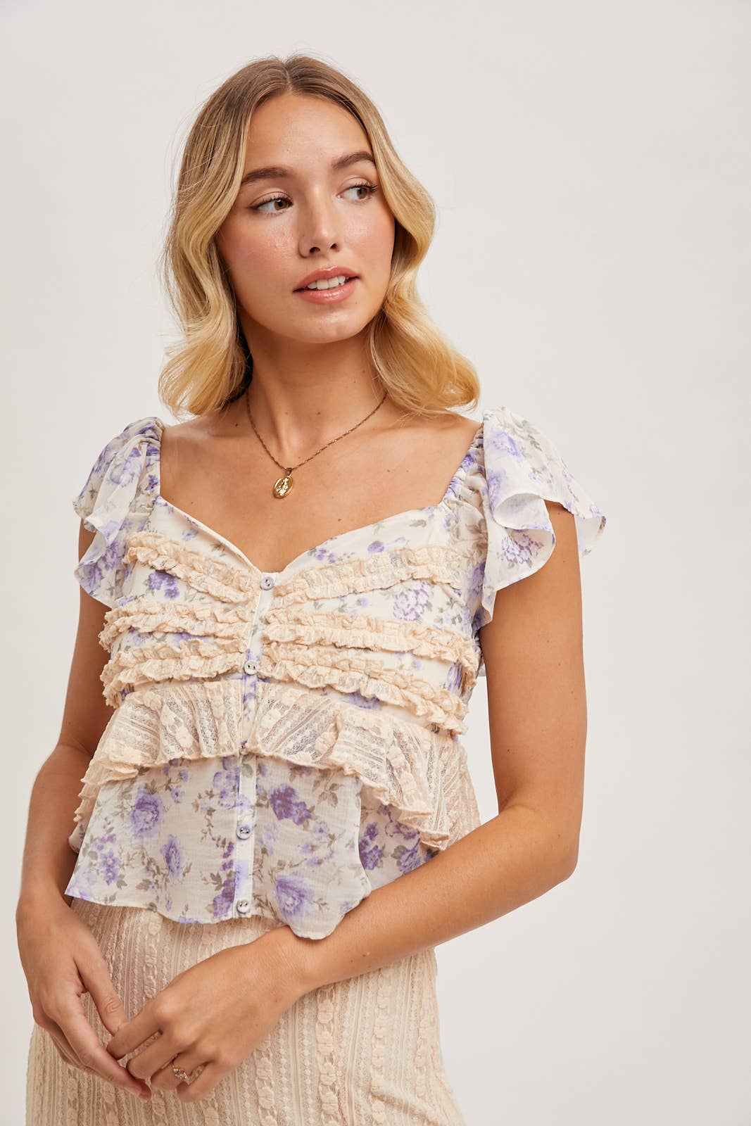 Violet Lace Top