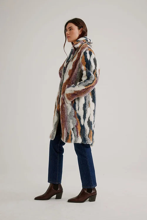Multi Faux Fur Coat – Hello by Lauren